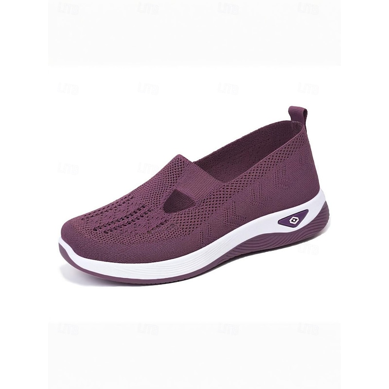 Women's Green Slip-On Athletic Sneakers with Breathable Mesh, Arch Support, Perfect for Walking and Casual Wear 15