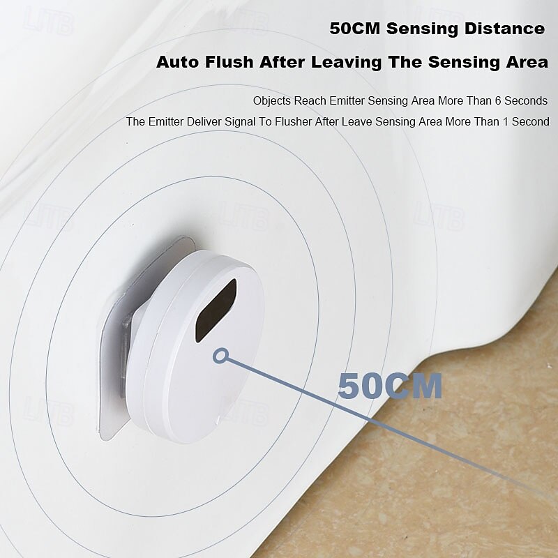 Smart Toilet Flusher Sensor Device Automatic Touch-Free Induction Flush System for Bathroom Water Tank Upgrade Kit4