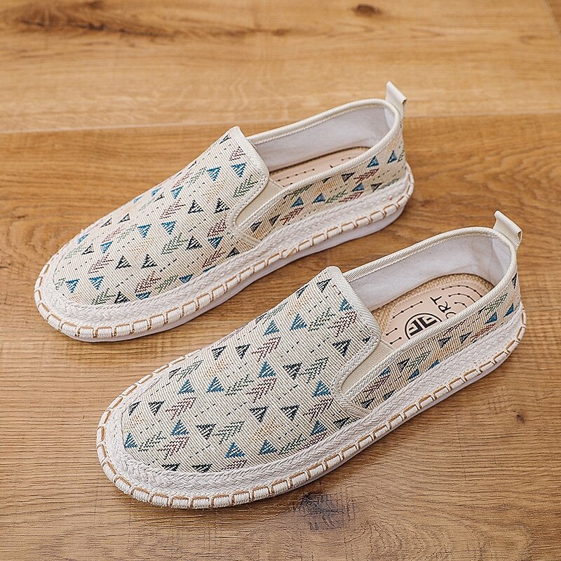 Men's Light Blue Slip-On Canvas Shoes with Braided Sole - Casual and Comfortable Footwear for Summer, Beach and Vacation4