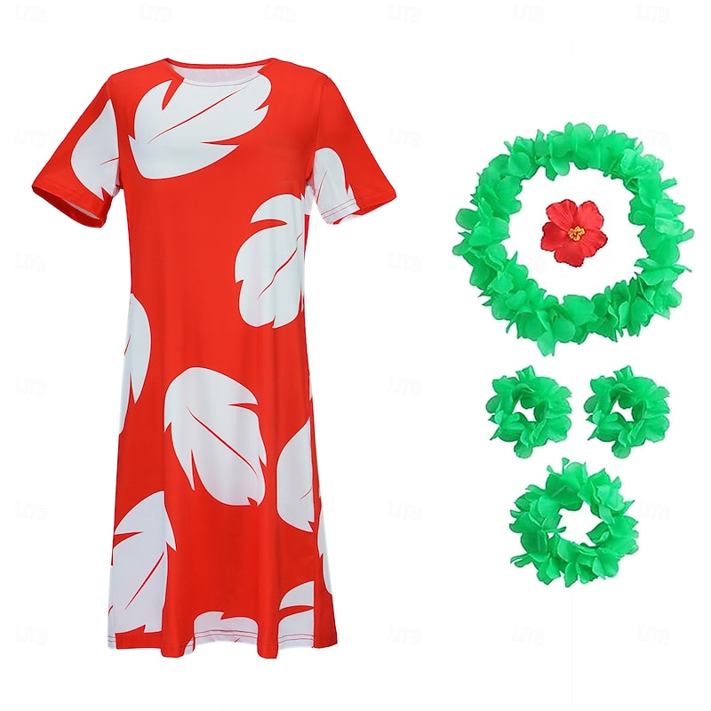 Lilo Cosplay Costume Cosplay Movie Cosplay for Women's Adults' Halloween Carnival Party