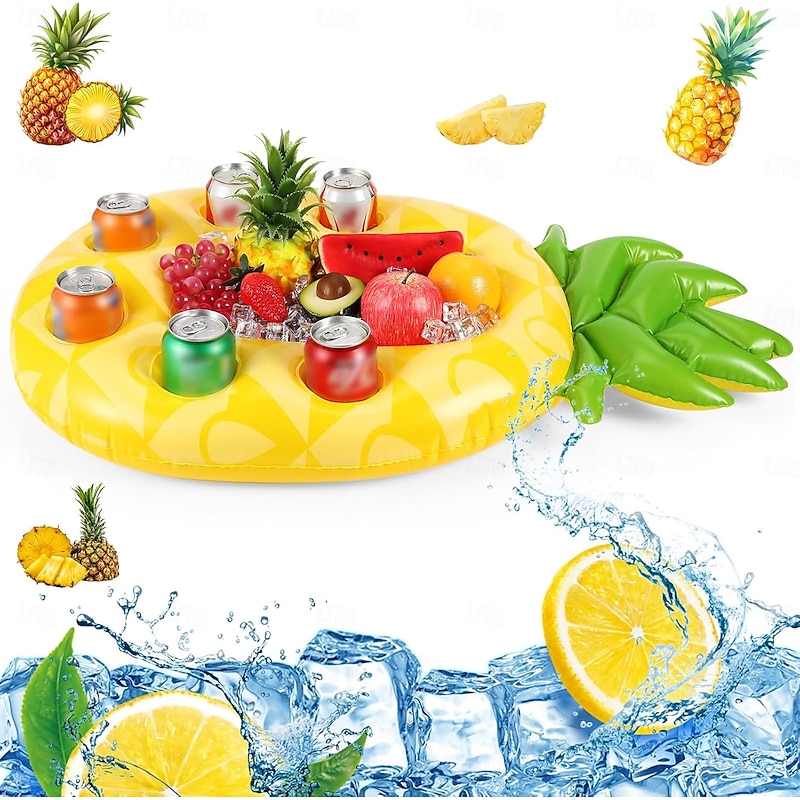 Floating Drink Holder for Pool, Floating Cabana Bar, Hot Tub Drink Holder for Adults, Inflatable Pool Accessories
