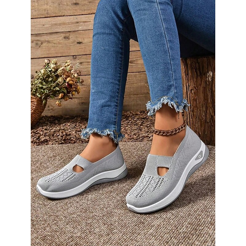 Women's Green Slip-On Athletic Sneakers with Breathable Mesh, Arch Support, Perfect for Walking and Casual Wear 14