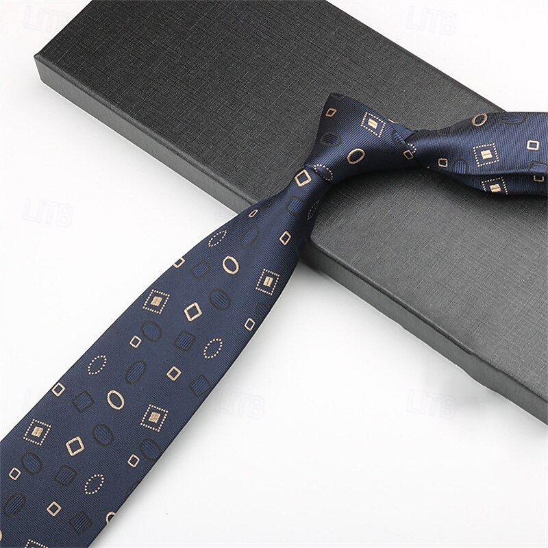 Men's Neckties Fashion Business Jacquard Print Pattern Wedding Party Daily Wear2