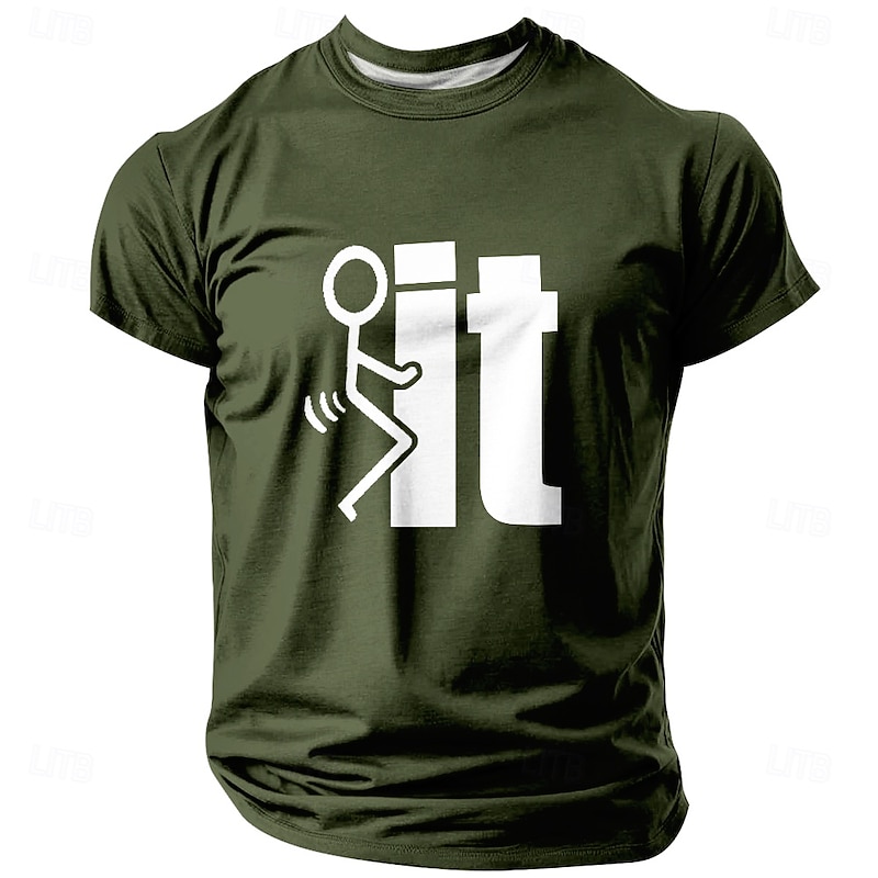 Men's Graphic T-Shirt "F*ck It" Stick Figure Sarcastic Attitude Short Sleeve Tee4