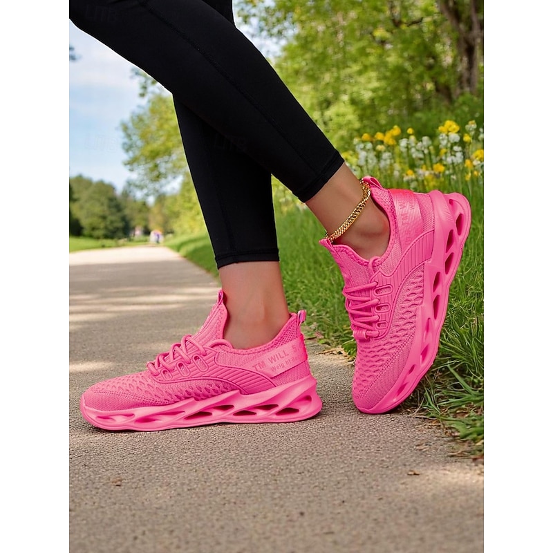 Women's Rose Pink Air Cushion Running Shoes – Lightweight Shock-Absorbing Athletic Sneakers for Fitness, Gym and Outdoor Training4