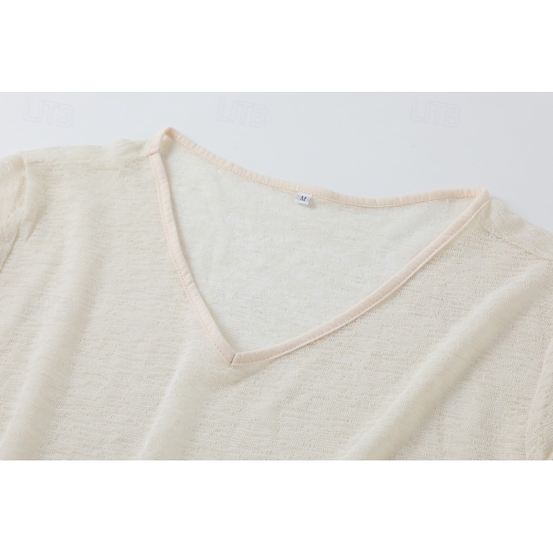 Men's T Shirt Tee Tee Top Long Sleeve Shirt Long Sleeve V Neck Summer Spring Plain Fashion Designer Basic Classic Vacation Street Going out Black Sky Blue Purple Top Tee for Men3