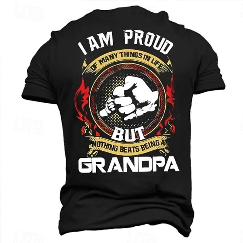 Men's Grandpa Funny Slang T Shirt Short Sleeve T shirt 3D Print Crew Neck Shirt Fashion Daily Basic Street Casual Daily Black Blue Green Summer Spring All Seasons Clothing Apparel S M L XL XXL XXXL2