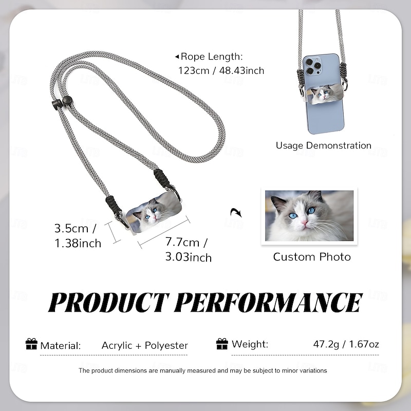 Personalized Photo Phone Grip Holder Custom, HD Printed Phone Back Clip Stand, Unique Gift for Dad Mom Lover Friends for Father's Day Mother's Day Birthday Christmas4