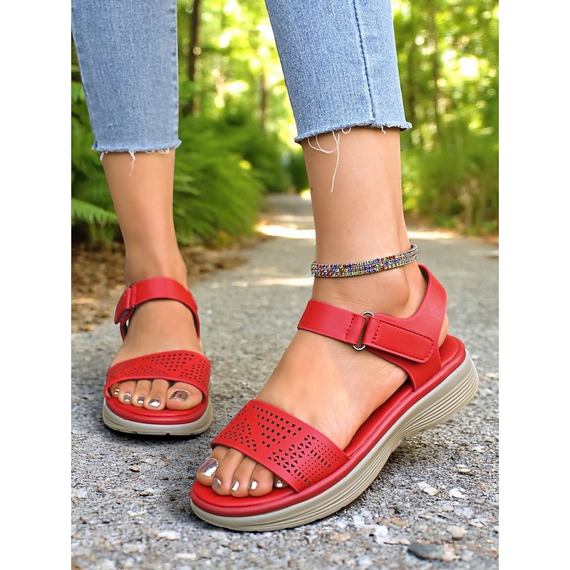 Women's Perforated Sandals - Comfortable and Stylish Open-Toe Design, Perfect for Casual Walks and Summer Days2