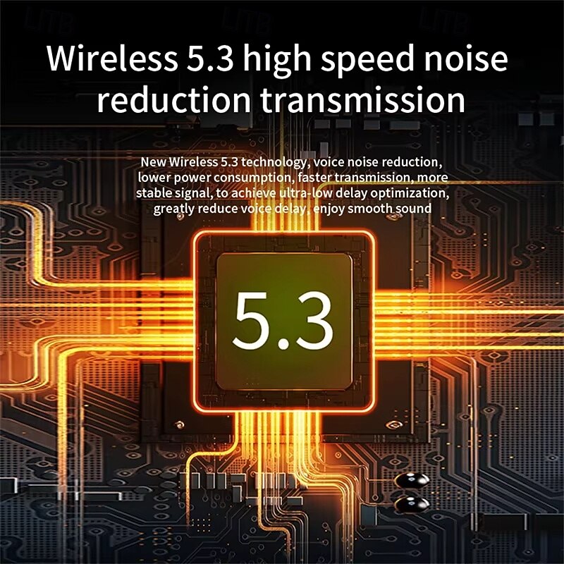 Bone Conduction Wireless Earbuds Bluetooth 5.3 – HD Voice, Noise Reduction, LED Display, Dual Connection, Touch Control, Ideal for Running & Sports4