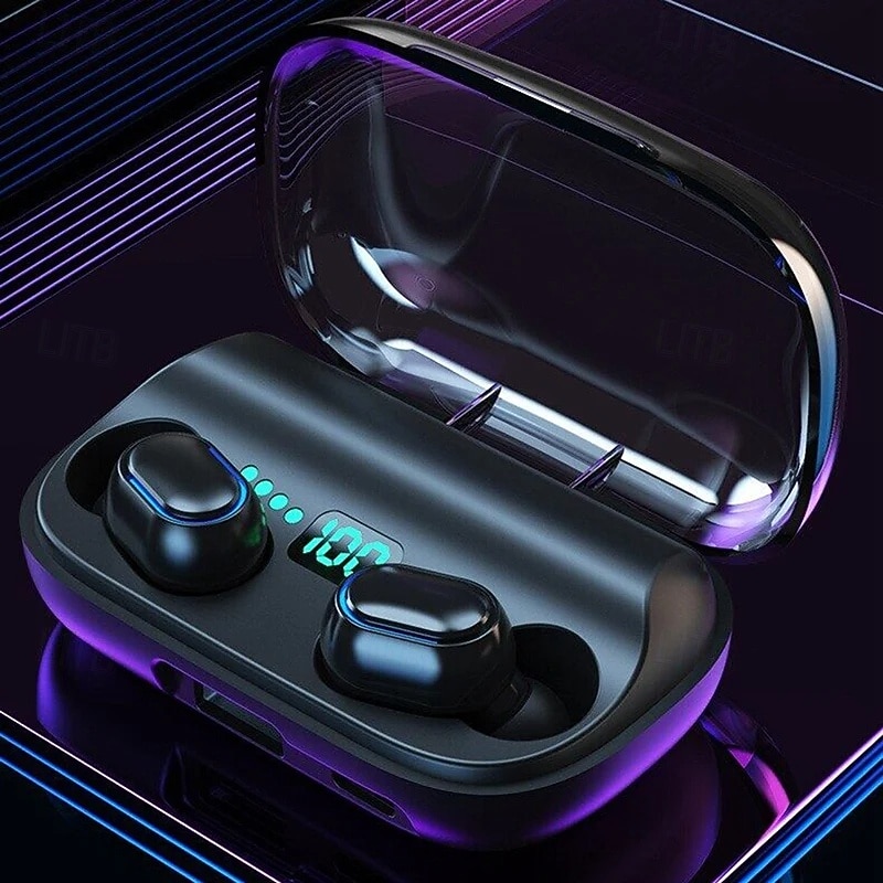 T11 TWS Wireless Earbuds In-Ear Bluetooth 5.0 Headphones – Low Latency Sports Gaming Earphones with Mic, LED Display, Charging Case