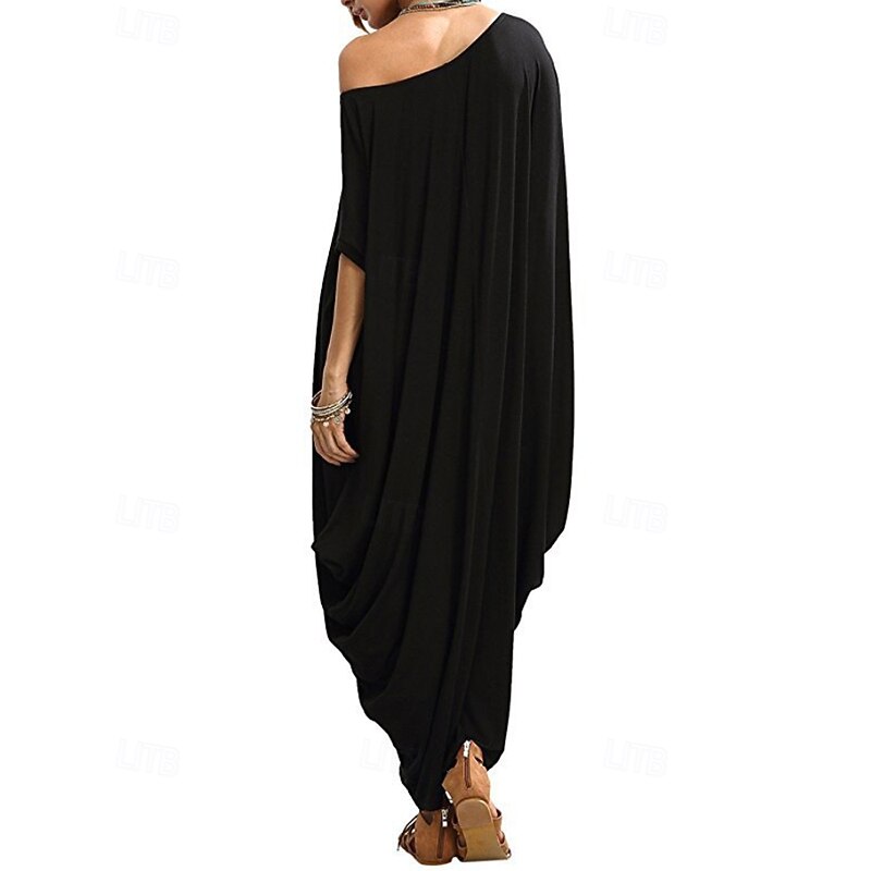 Women's Midi Dress Casual Dress Fashion Classic Modern Vacation Holiday Going out Regular Fit Plain Short Sleeve Crew Neck Black Wine Green Summer4