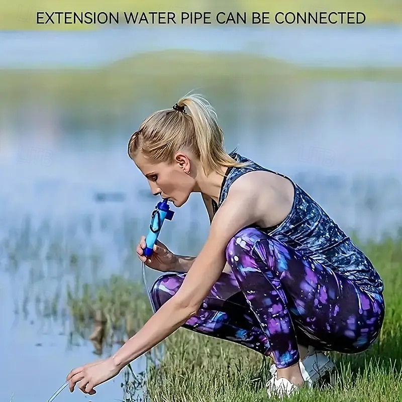 Outdoor Water Filter Personal Water Filter Straw Emergency Survival Gear Water Purifier Suitable for Camping Hiking Mountaineering Backpacking3