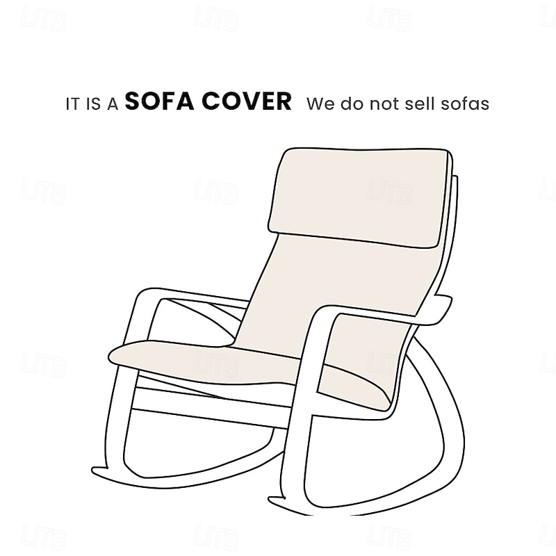 Waterproof Sofa Cover Suitable For POÄNG Solid Color Quilted Polyester For Pets2