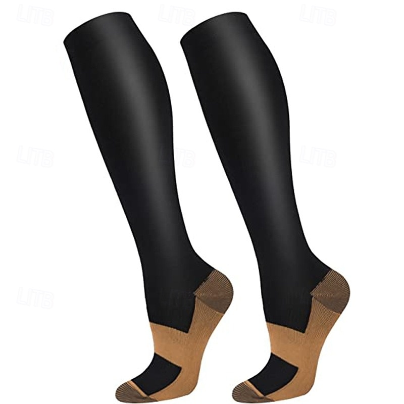 5 Pairs Compression Socks for Men and Women,Copper Anti-Fatigue Support Socks with Copper Fiber, Outdoor Sports Circulation Boost, Varicose Vein Relief4