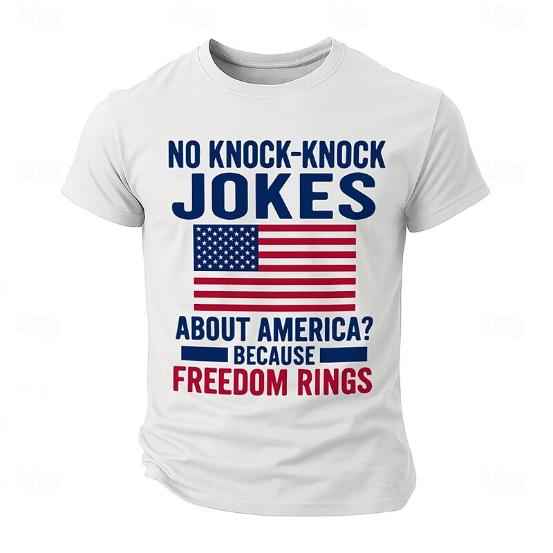 Patriotic T Shirts For Men Local Egg T Shirt Short Sleeve T shirt 3D Print Crew Neck Shirt Military Funny Political T Shirt Street Casual Daily Black Blue Green Summer Spring Clothing Apparel S M L4