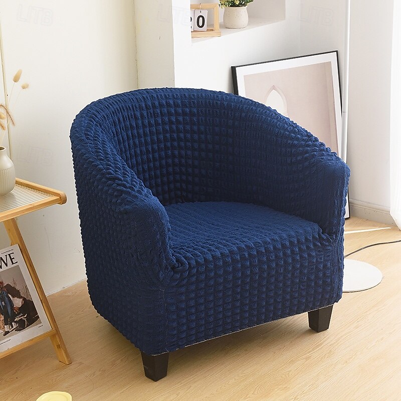 Geometric Club Chair Cover Slipcover Tub ArmChair Cover Non Slip Furniture Protector with Elastic Bottom Super Soft Couch Cover for Hotel Bar Counter Living Room4