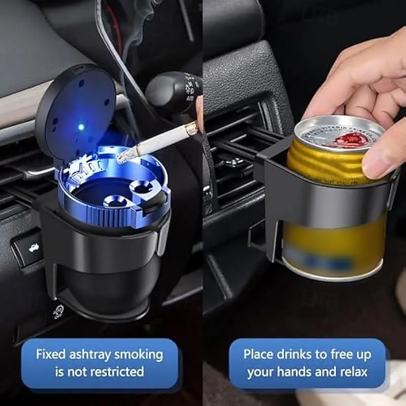 Car Air Vent Cup Holder with 360° Adjustable Mount, Shockproof Leakproof Drink Holder with Clamping Arm for Cars and Trucks2