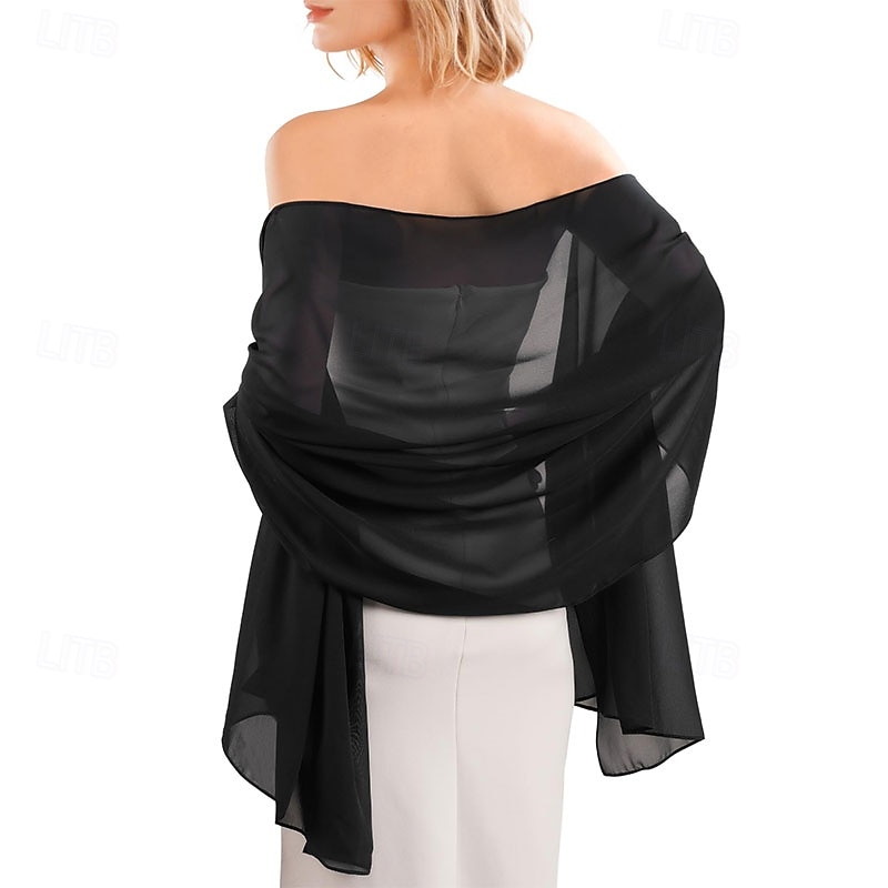 Chiffon Shawl Wraps for Women Evening Dresses Soft Scarf Formal Wedding Bridal Scarves