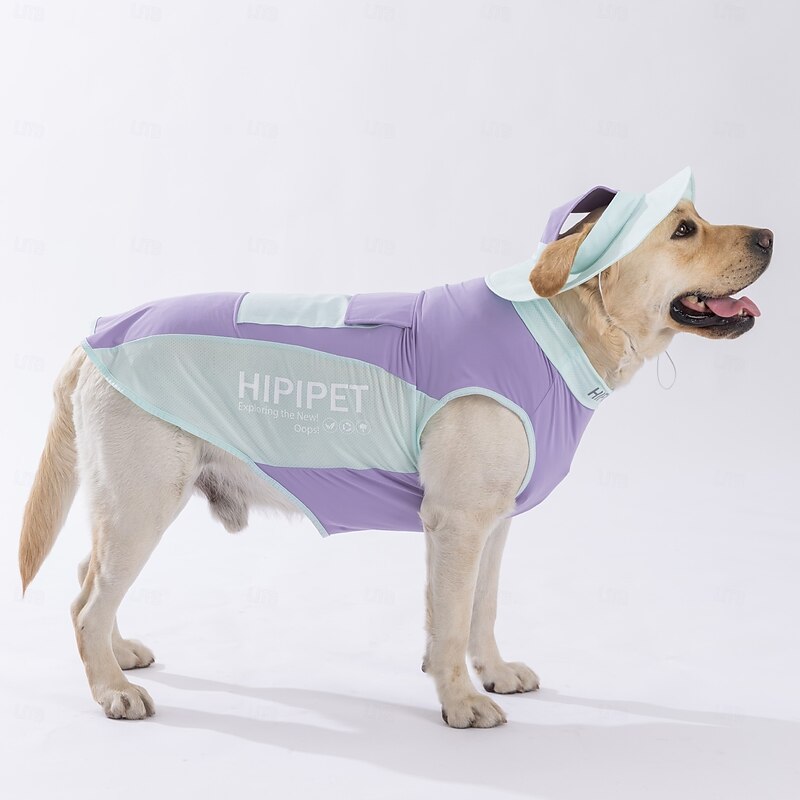 Dog Shirts Quick Dry Soft Stretchy Pet T-Shirts with Reflective Label Tank Top Sleeveless Vest Sun Protection Dog Clothes for Large Dogs4