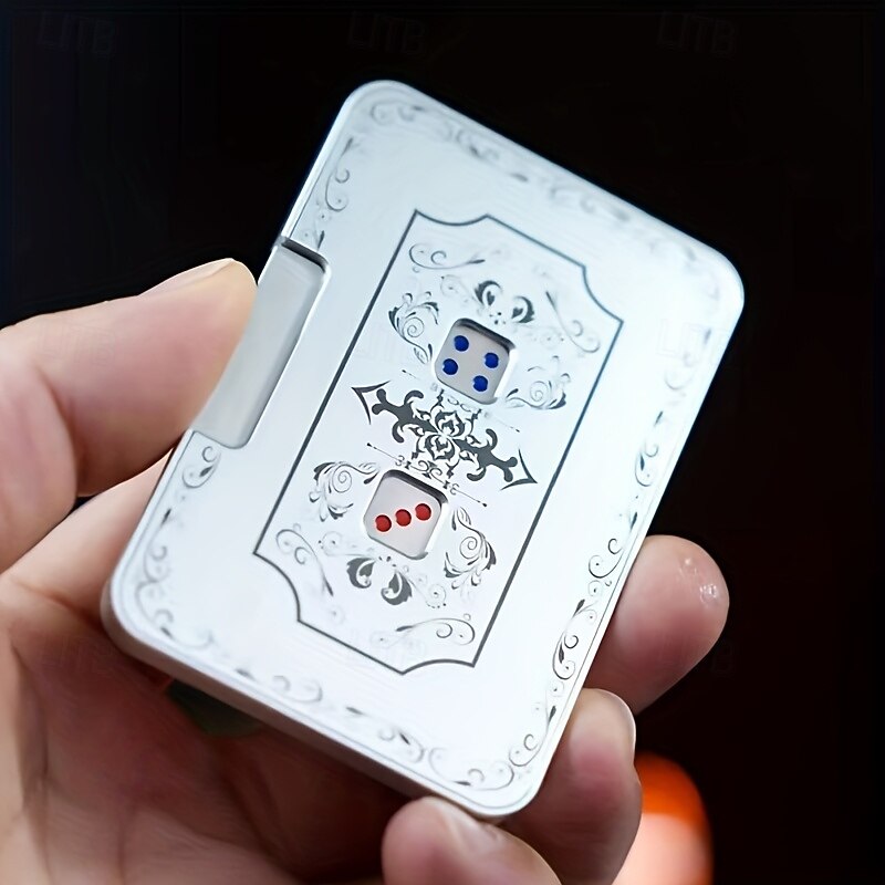 Creative Mechanical Dice Spinner,Portable Mechanical Dice Stress Relief Toys,Aluminium Decompression Dice Carousel,Creative Invention Game Dice