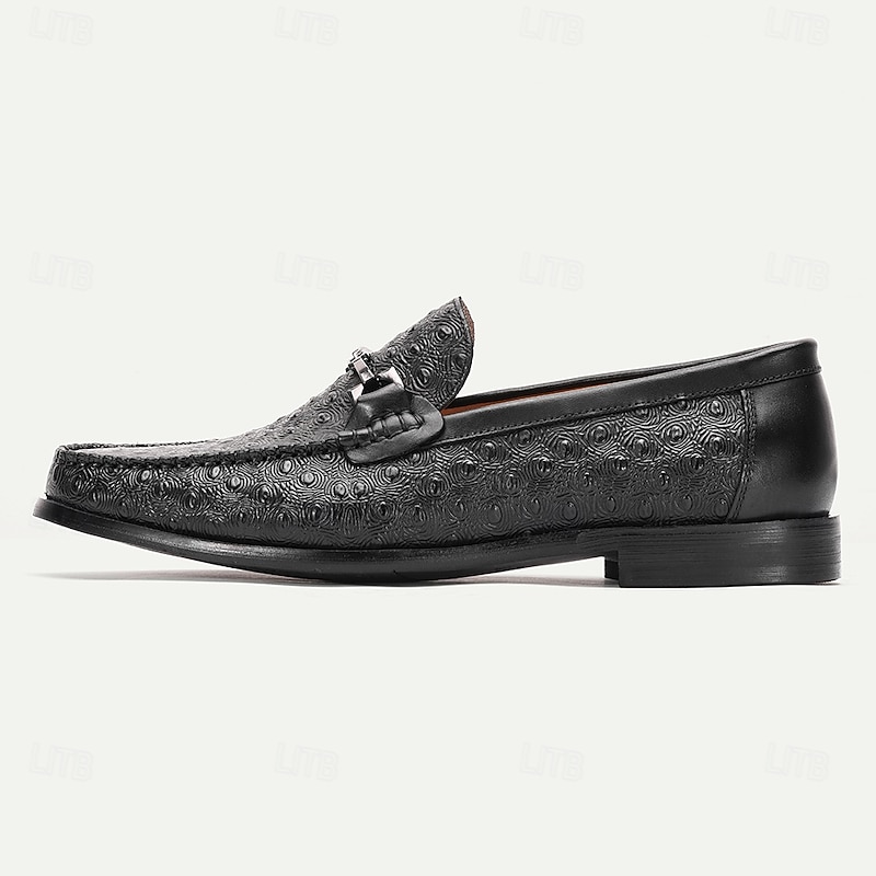 Men's Designer Leather Loafers – Premium Slip-On Casual Dress Shoes for Evening Wear, Cocktail Parties and Formal Gatherings3