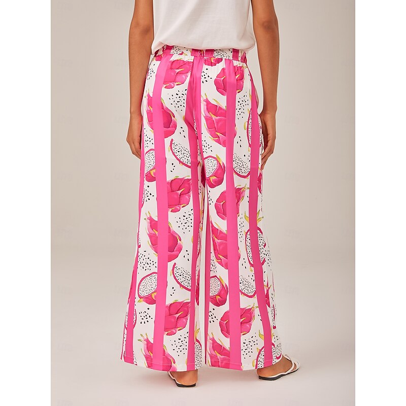 Dragon Fruit Striped Wide Leg Pants2