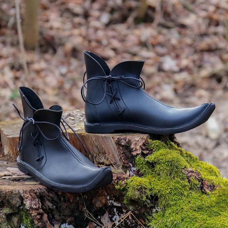 Retro Vintage Medieval Renaissance Shoes Fancy Dress Men's Celtic Pirate Halloween Carnival Masquerade Masquerade Party & Evening Adults Shoes