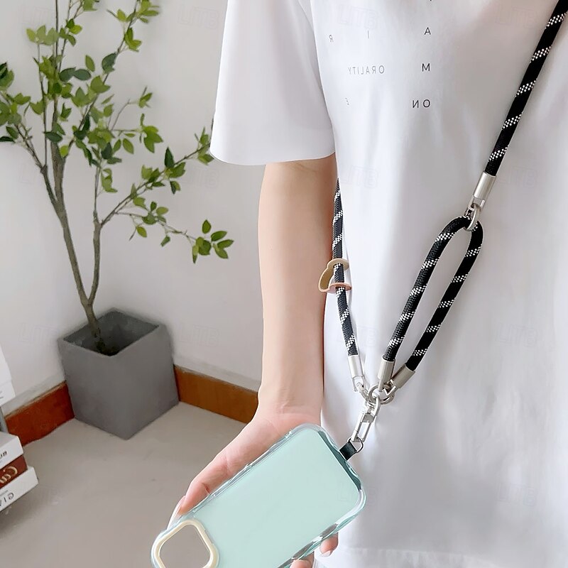 2-in-1 Phone Lanyard Strap with Wrist and Neck Rope – Detachable Patch and Metal Clip for Phone Case2