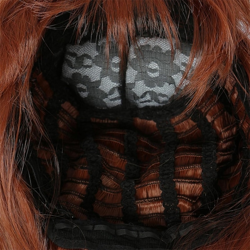 Long Wavy Auburn Copper Wig Big Bouffant Beehive Wigs for Women fits 50s 80s Costume Halloween Wigs4