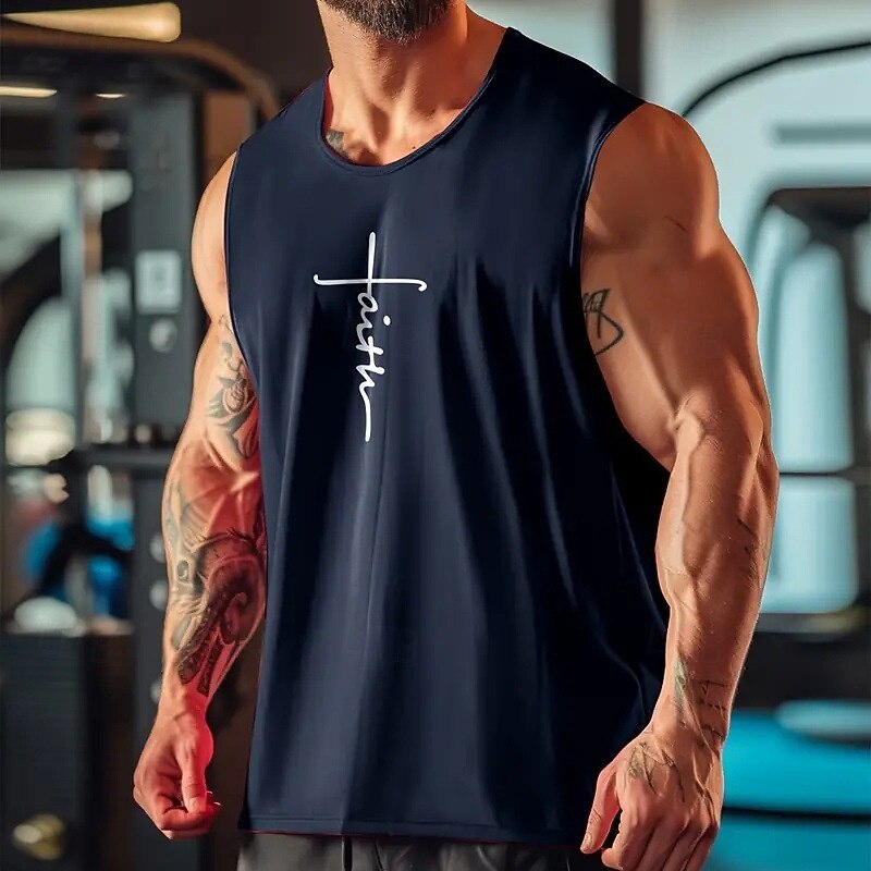 Men's Tank Top Vest Top Undershirt Sleeveless Shirt Sleeveless Crew Neck Summer Letter Fashion Designer Basic Classic Vacation Street Going out Black White Yellow Top Tee for Men3