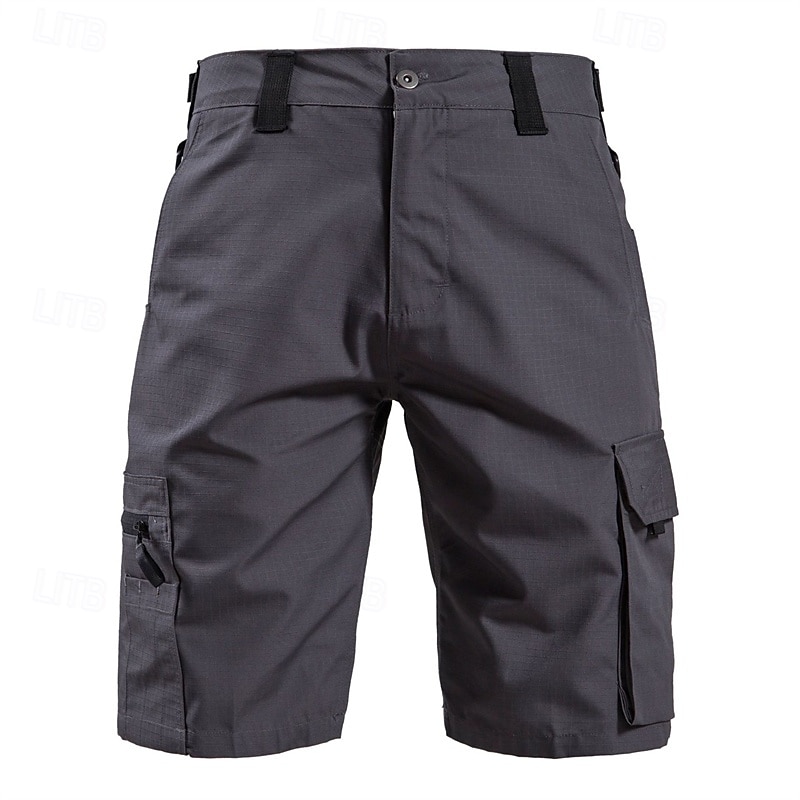 Men's Tactical Shorts Cargo Shorts Camo Shorts Shorts Hiking Shorts Zipper Pocket Multi Pocket Plain Camouflage Comfort Wearable Knee Length Outdoor Sport Daily Fashion Casual Black Army Green4