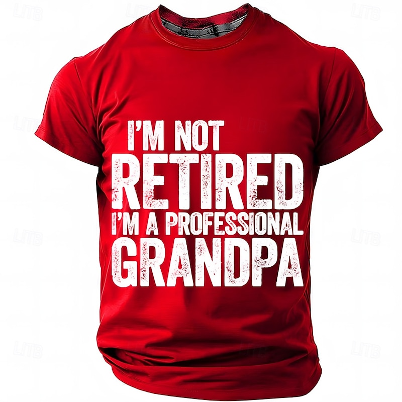 Men's Grandpa Funny Slang T Shirt Short Sleeve T shirt 3D Print Crew Neck Shirt Fashion Daily Basic Street Casual Daily Black Red Blue Summer Spring All Seasons Clothing Apparel S M L XL XXL XXXL4