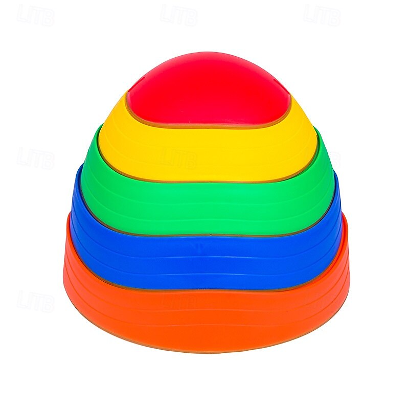 OMNISAFE Kids Balance Stepping Stones - Non-Slip Textured Surface & Rubber Edges  Indoor/Outdoor Obstacle Course Toy for Coordination, Strength & Sensory Training3