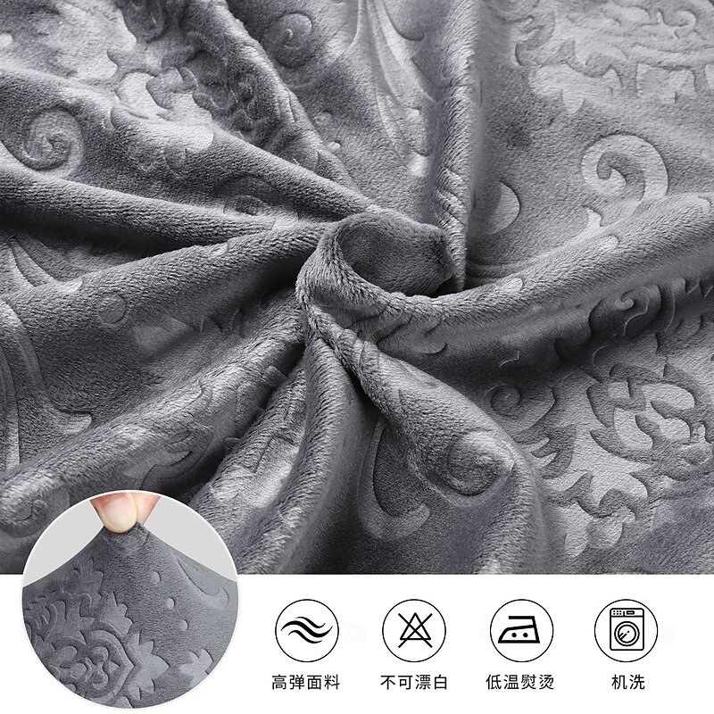 Stretch Jacquard Damask Floral Dining Chair Cover, Form Fit, Polyester/Spandex, Machine Washable4