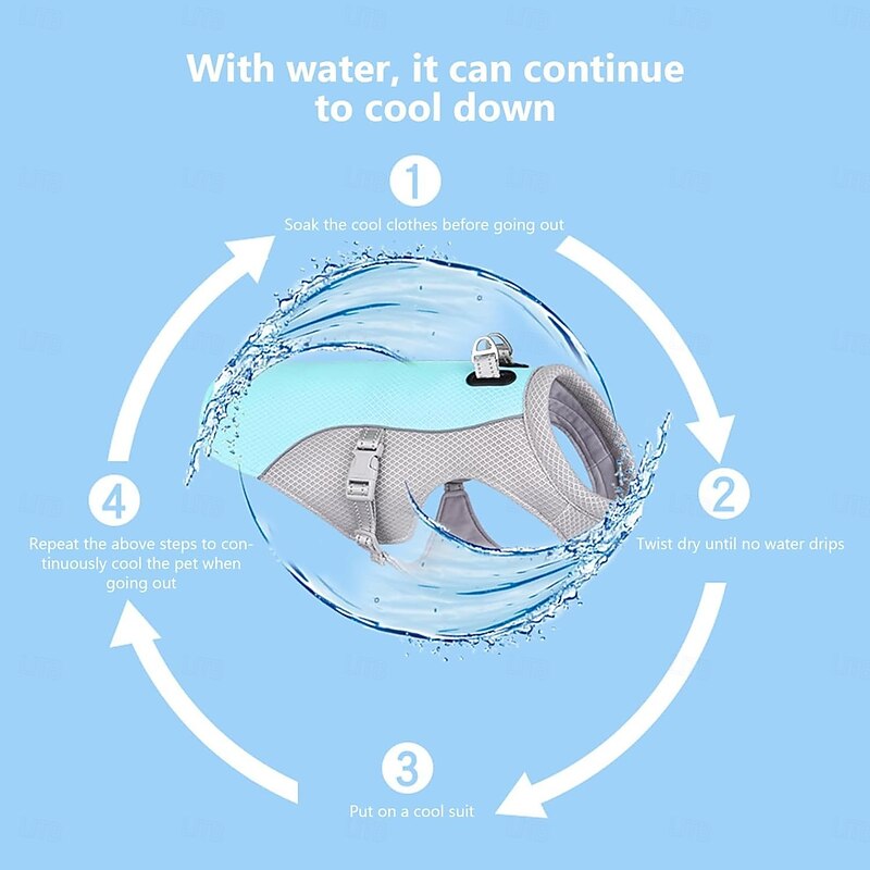 Dog Cooling Vest Dog Harness Cooler Jacket with Portable Water Bottle for Walking Dog Outdoor Camping and Hunting Training3