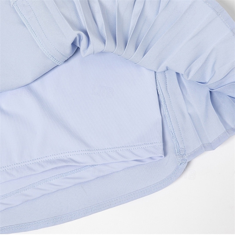 Women's Solid Colored Sports Shorts Tennis Shorts Pleated Moisture Wicking Breathable Tennis Golf Pickleball Black Pink Dark Navy Tennis Clothing4