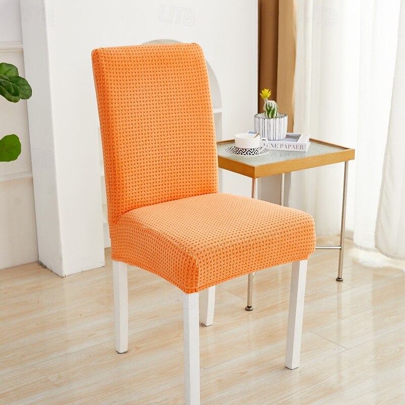 Stretch Dining Chair Cover Bar Stool Cover Counter Stool Pub Chair Slipcover for Dining Room Cafe Barstool Slipcover Removable Furniture Chair Seat Cover Jacquard Fabric with Elastic Bottom4