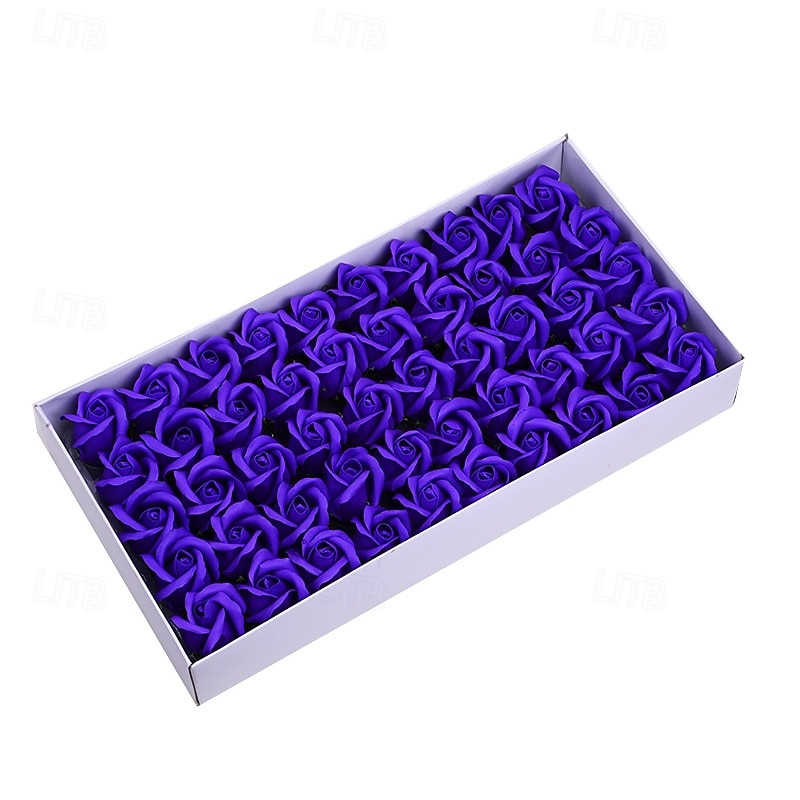 Rose Soap Flower Heads, Artificial Floral Heads for DIY Bouquet, Gift Box Decoration, Crafting, Wedding Party Favors, Fake Rose Heads for Gift Wrapping and Arrangements3