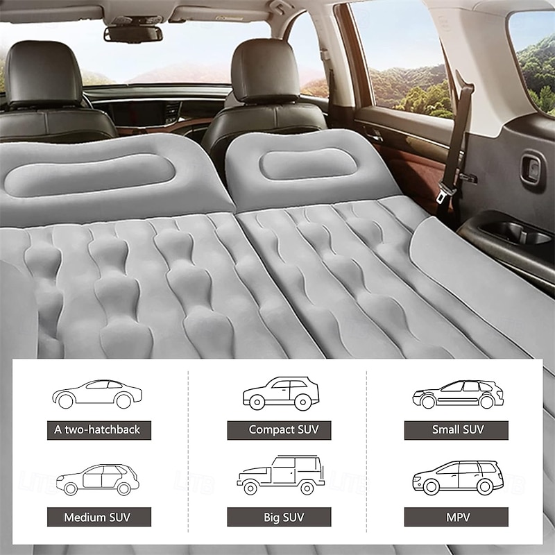 Air Mattress Camping Air Mattress Car Air Mattress for Car Travel Car Mattress with Air Pump Inflatable Travel Bed3