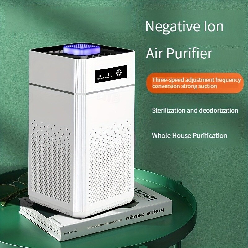 Negative Ion Air Purifier With Filter Cartridge Air Purifier For Whole House Negative Ion Germicidal Deformaldehyde Filter Sterilization And Deodorization Smart Mute Deodorizer