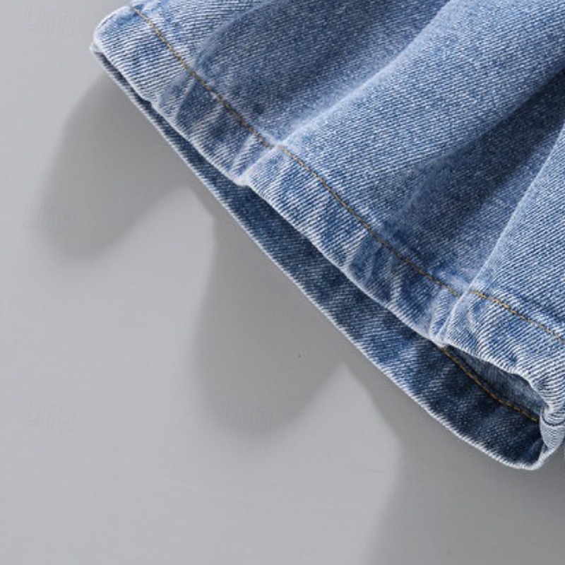 Kids Girls' Shorts Solid Color Streetwear Ruched School 4-12 Years Summer Blue4