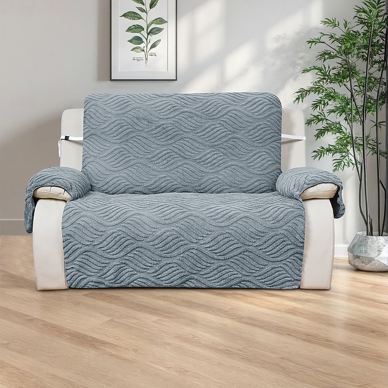 Elegant Jacquard Single Armchair Cover with Soft and Comfortable Armrests, Single Loveseat Three Seaters Armchair Cover for Relaxation2