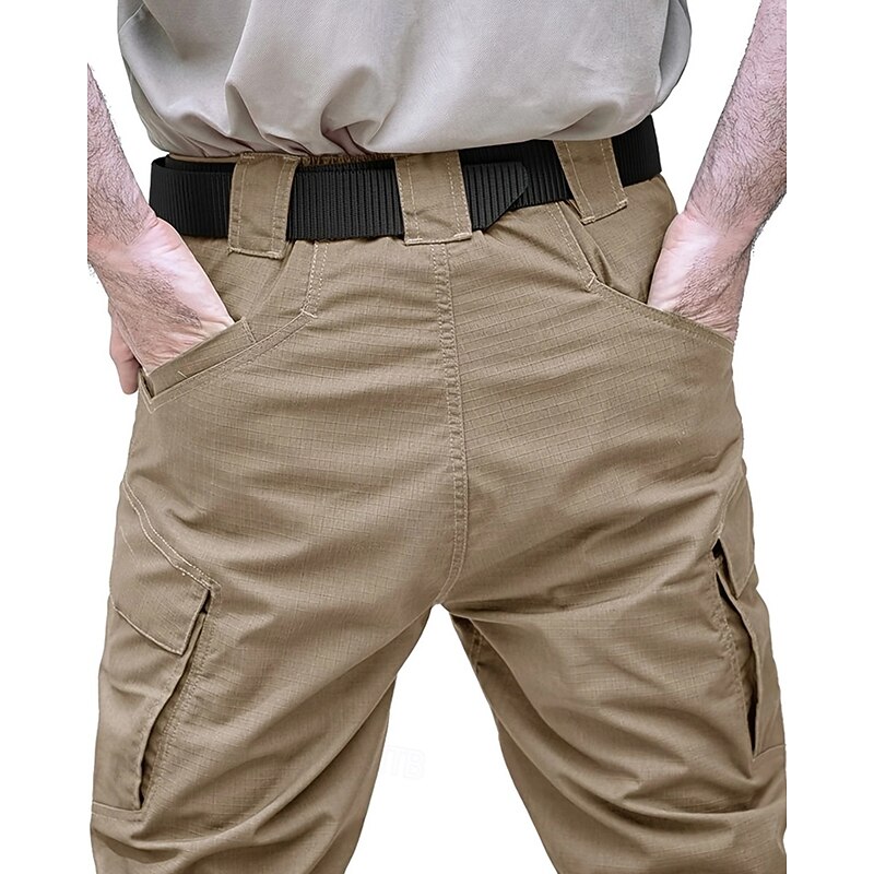 Men's Cargo Pants Tactical Pants Trousers Buttons Multi Pocket Plain Wearable Outdoor Daily Camping & Hiking Fashion Classic Black Army Green3
