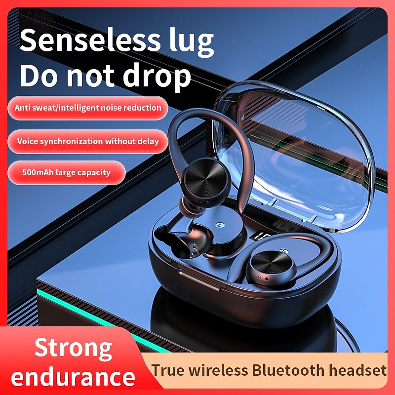 Q36 TWS Wireless Earbuds Bluetooth 5.3 Ear Hook Sports Gaming Headphones with Mic and Charging Case4