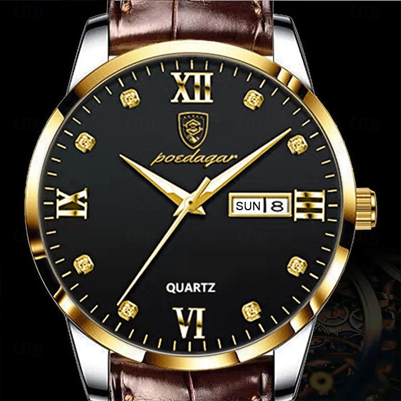 856 new men's waterproof night light watch fashionable ultra-thin men's quartz watch4