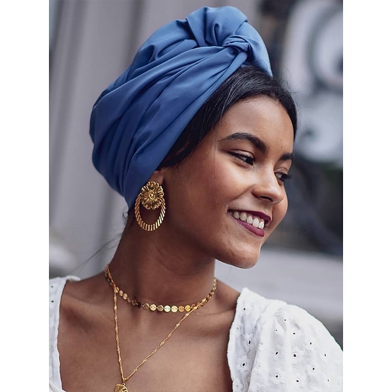 Women's fashion knotted bun hat headband, soft fabric, Suitable for casual and outdoor wear, bohemian style, Adjustable for all hair types, Perfect for summer and travel.2