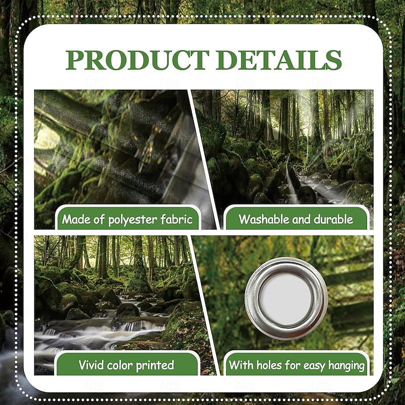 Landscape Door Decorations Garage Door Cover Forest Cave Outdoor Banner Large Christmas Backdrop for Holiday Outdoor Garage Door Home Wall Decorations2