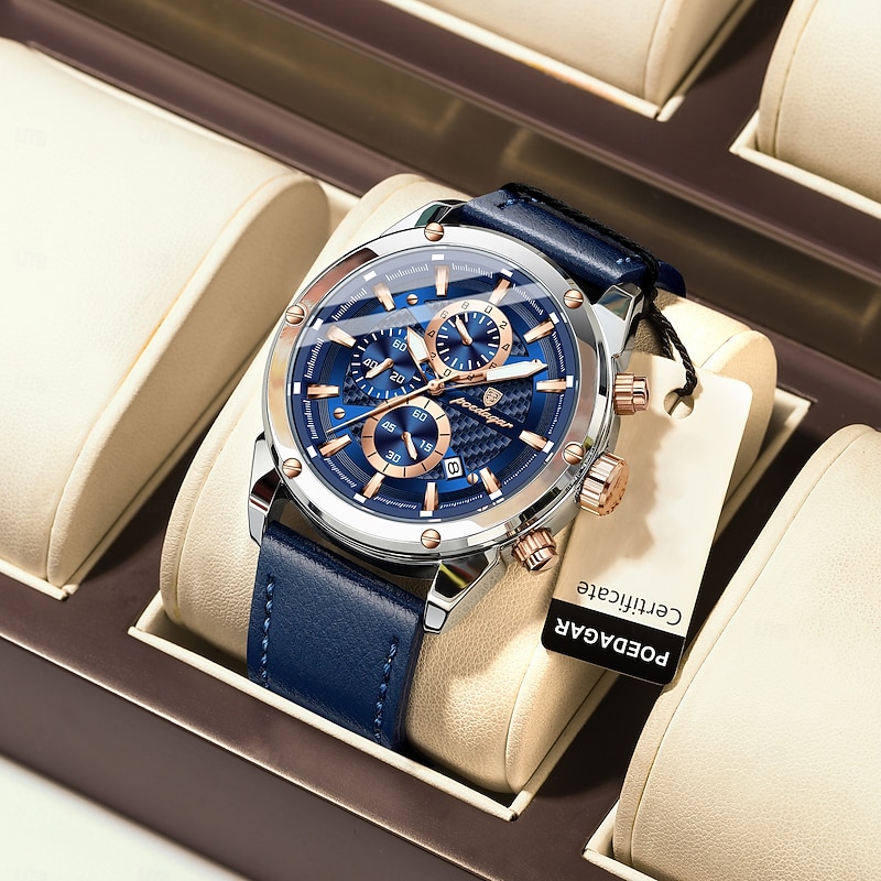 860 New Fashionable Luxury Men's Waterproof Watch Multi functional Luminous Men's Quartz Watch