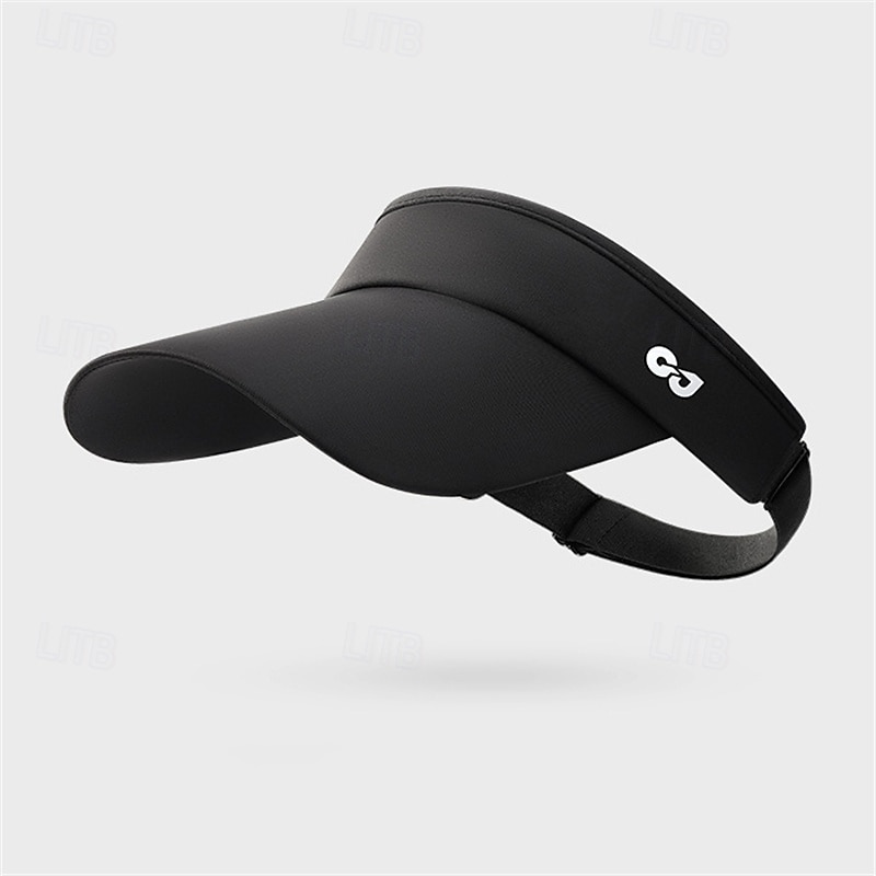Tennis Sport Visor Sun Visor Women's Solid Colored Classic Fashion Adjustable Breathable Moisture Wicking for Tennis Baseball Running Summer Black White Pink4